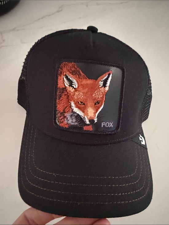 Goorin Bros Other - Goorin Bros Black Trucker Hat with Orange Fox Patch